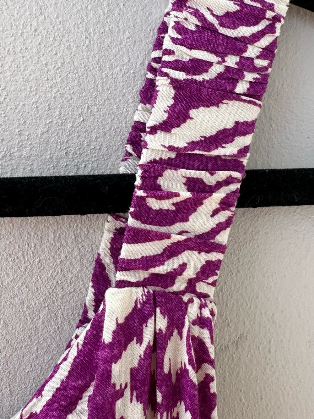 1.STATE Purple and Cream Printed Dress with Bold Abstract Print - Picture 3 of 5